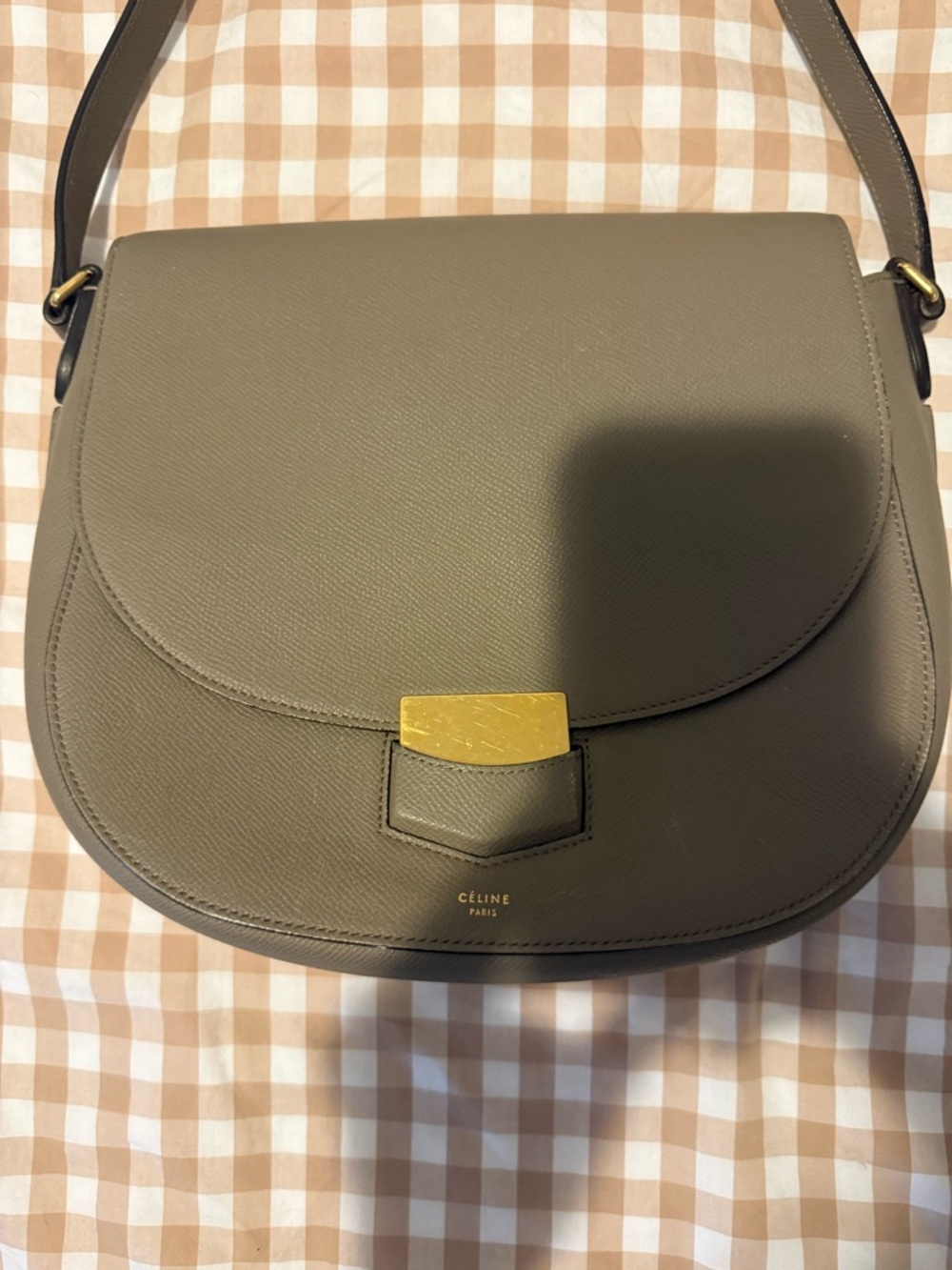 Celine medium trotted sling bag size taupe - Picture 2 of 7